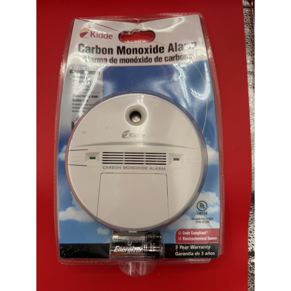 Kidde KN-COB-B Battery-Operated Carbon Monoxide 85-Decible Alarm ~ NEW/SEALED!!